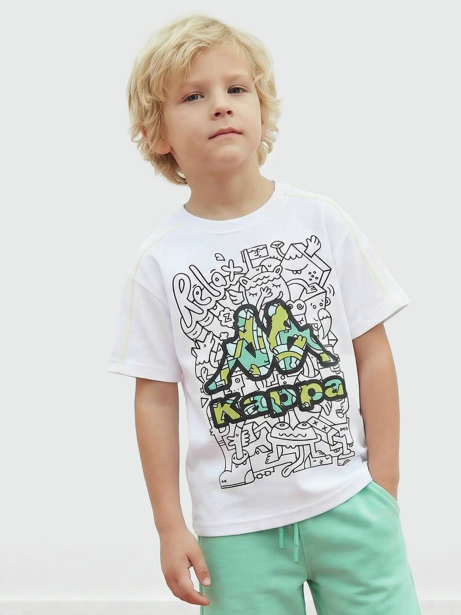 Crew Neck Short Sleeves T-Shirt with Logo Graphic Print