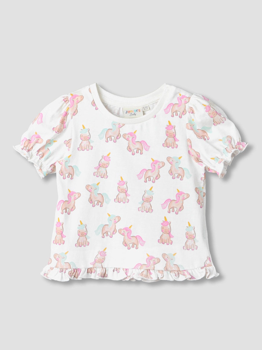 Pack of 2 Short Sleeves T-Shirt with Ruffle Hem