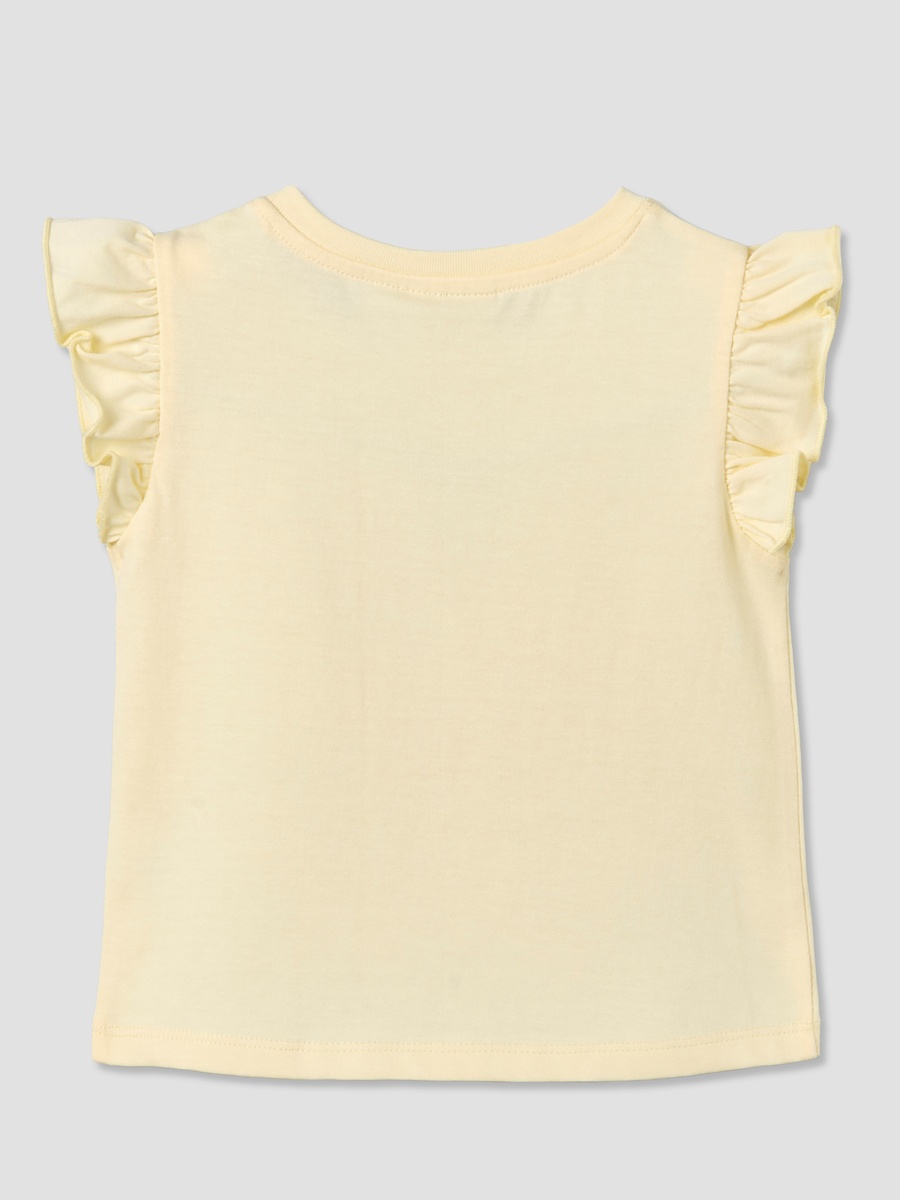 Round Neck Sleeveless T-Shirt with Ice Cream Cone Print