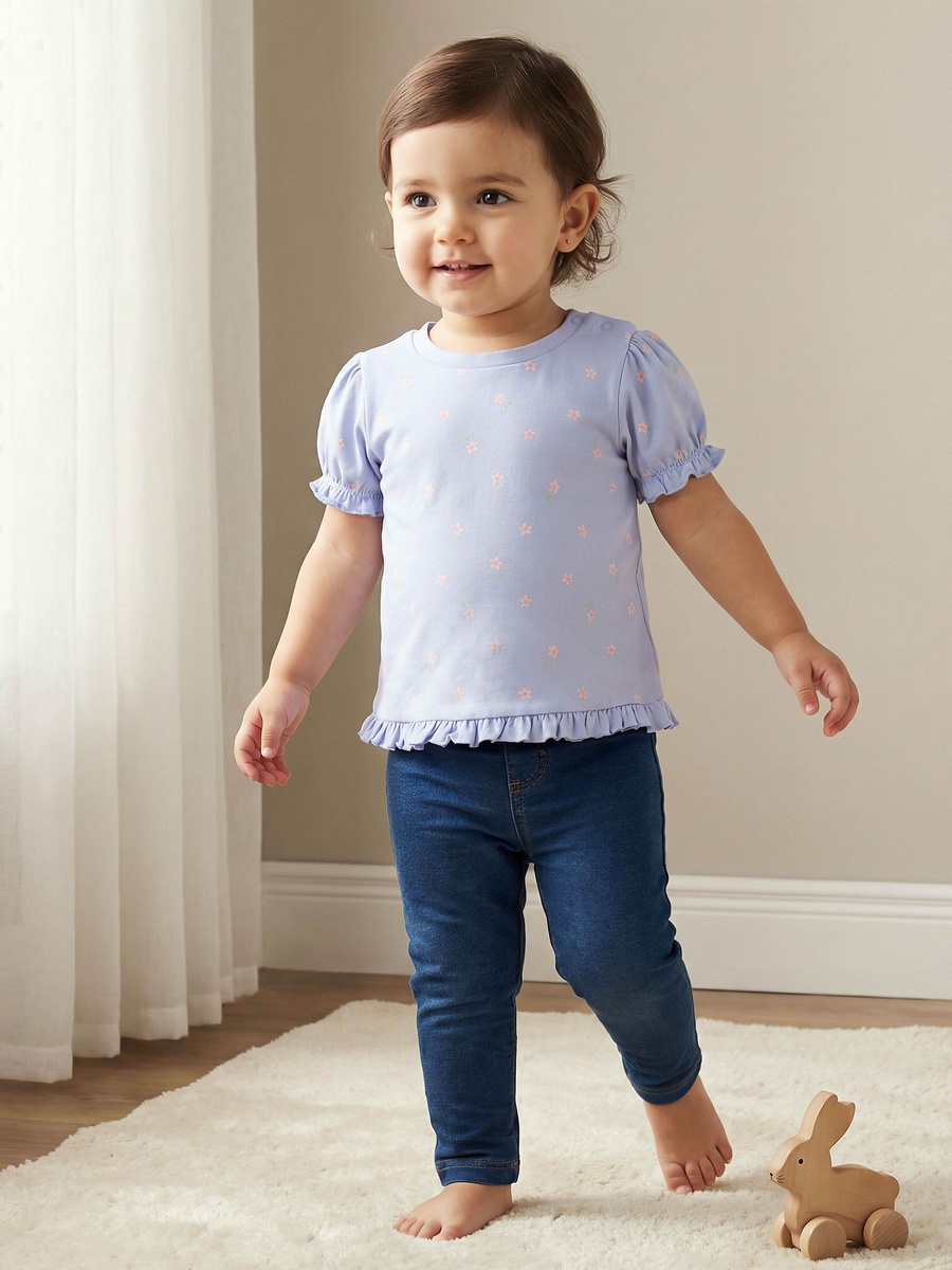 Pack of 2 Crew Neck Short Sleeves T-Shirt with Prints