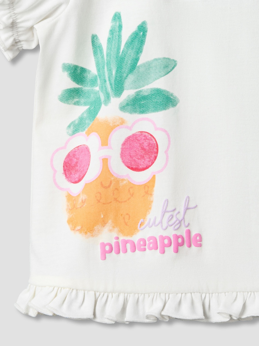 Pack of 2 Crew Neck Short Sleeves T-Shirt with Fruit Print