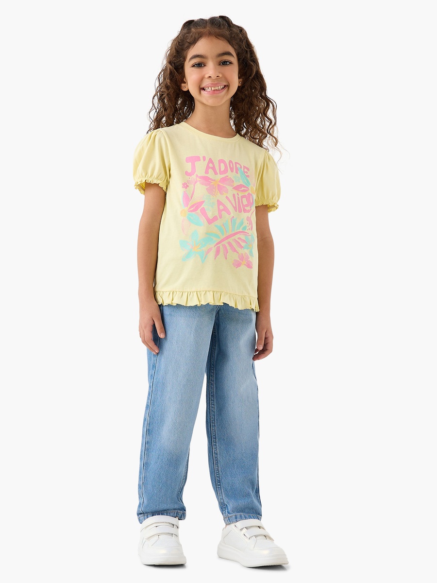 Pack of 2 Round Neck Short Sleeves T-Shirt with Graphic Print