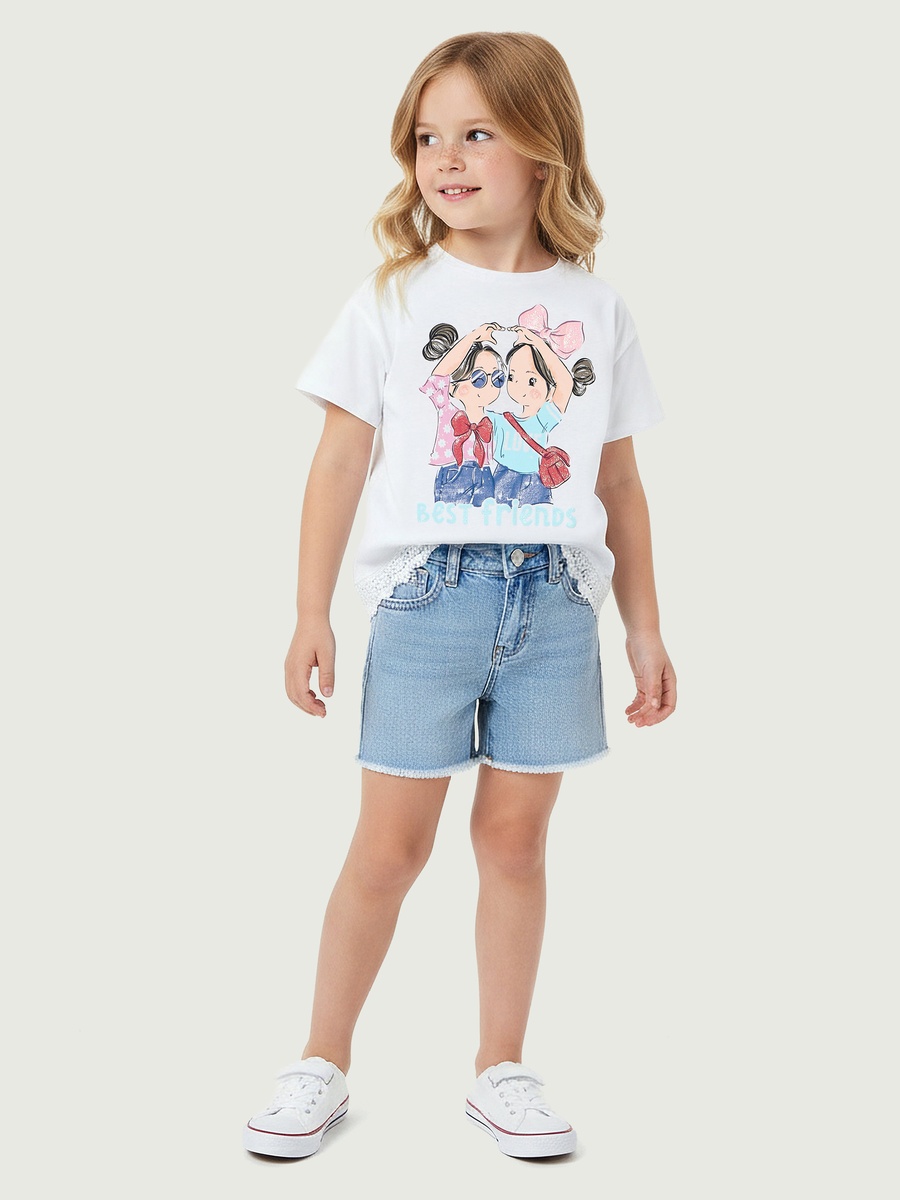 Crew Neck Short Sleeves T-Shirt with Graphic Print