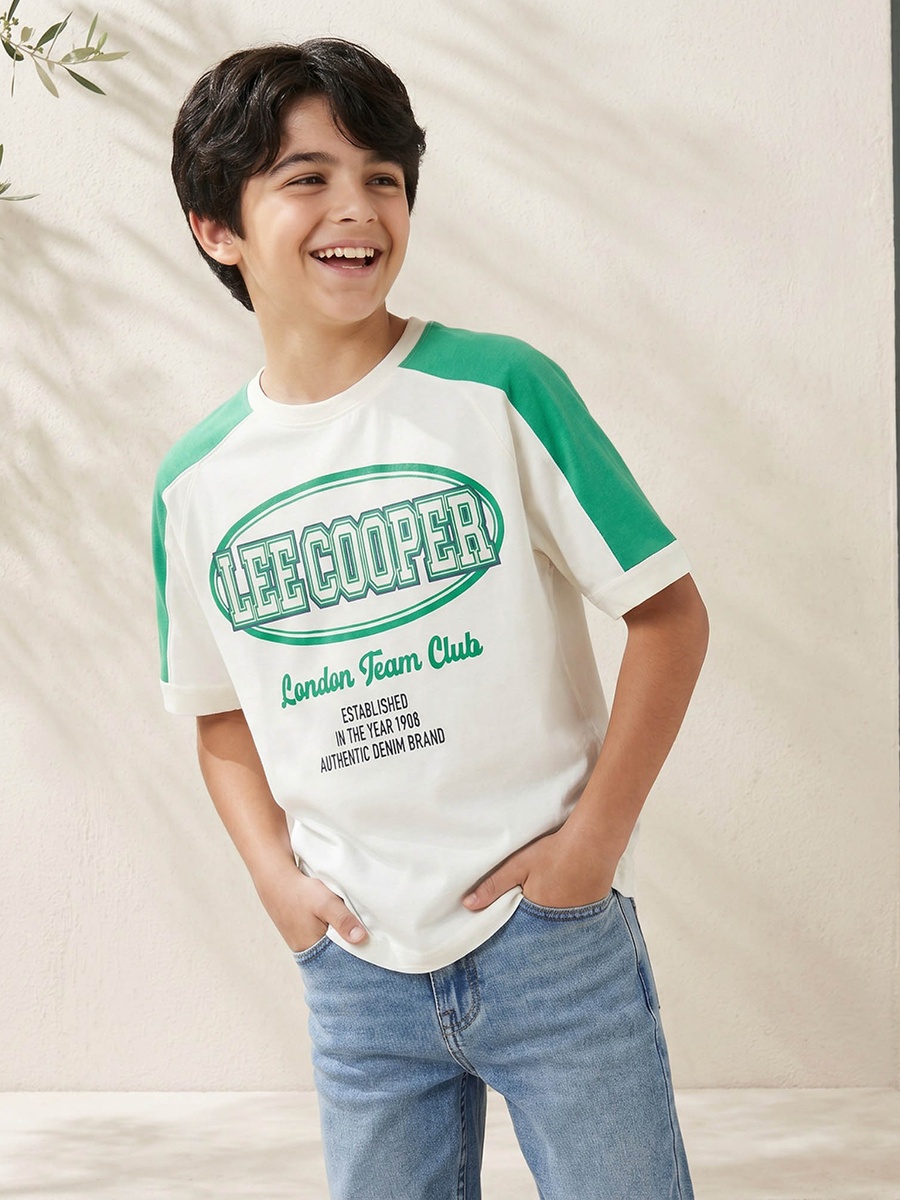 Crew Neck Short Sleeve T-Shirt with Logo Print