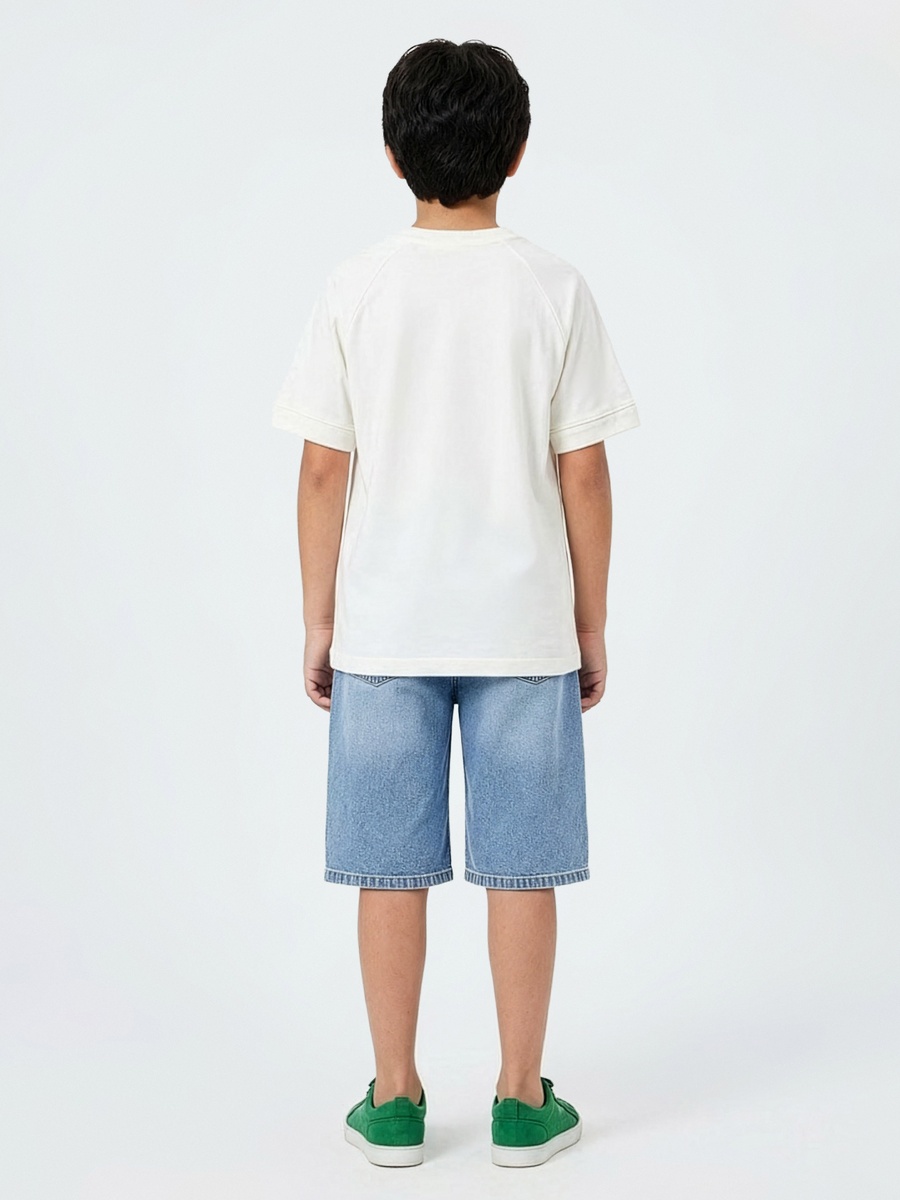 Crew Neck Short Sleeve T-Shirt with Logo Print