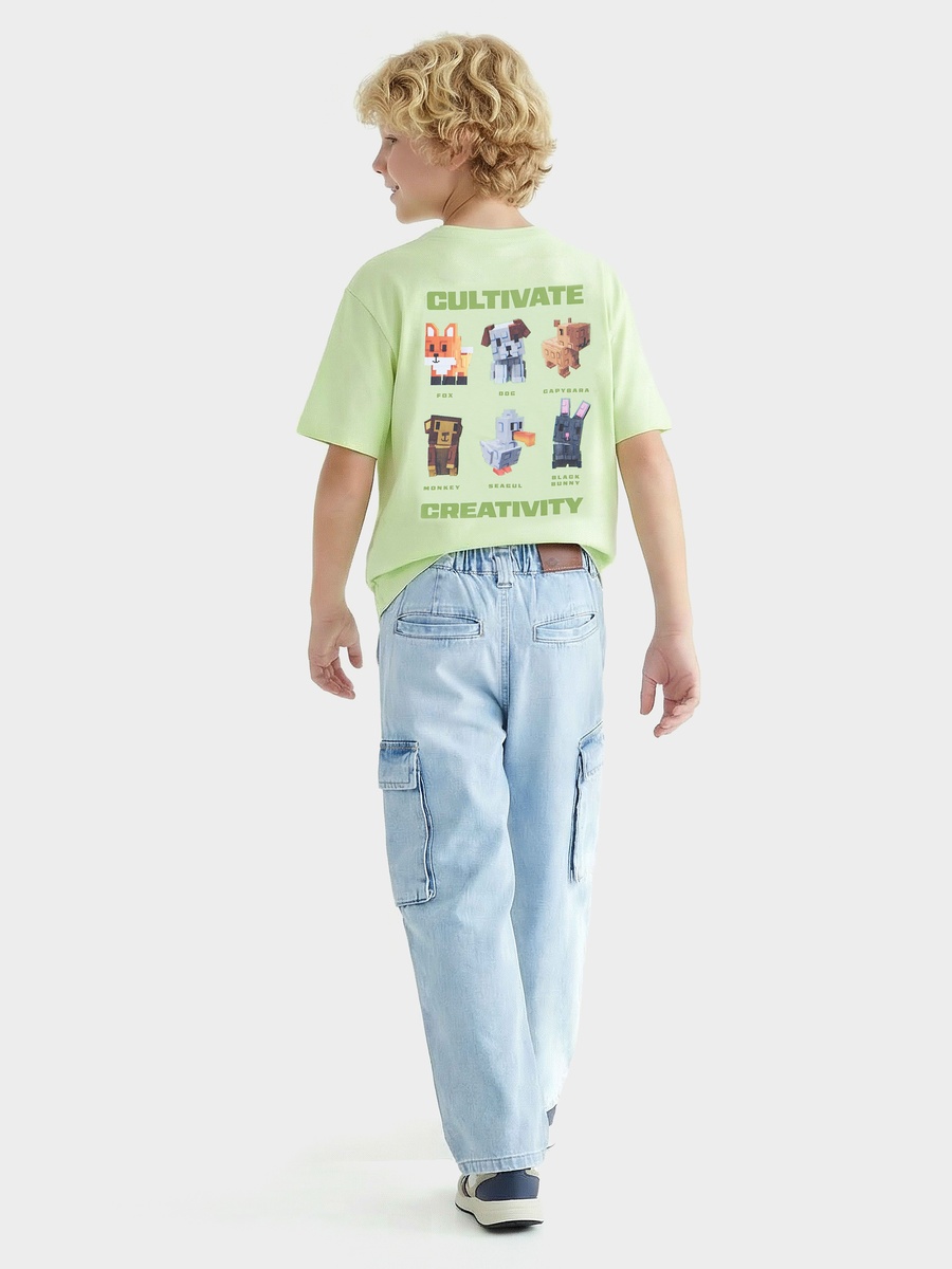 Crew Neck Short Sleeves T-Shirt with Graphic Print
