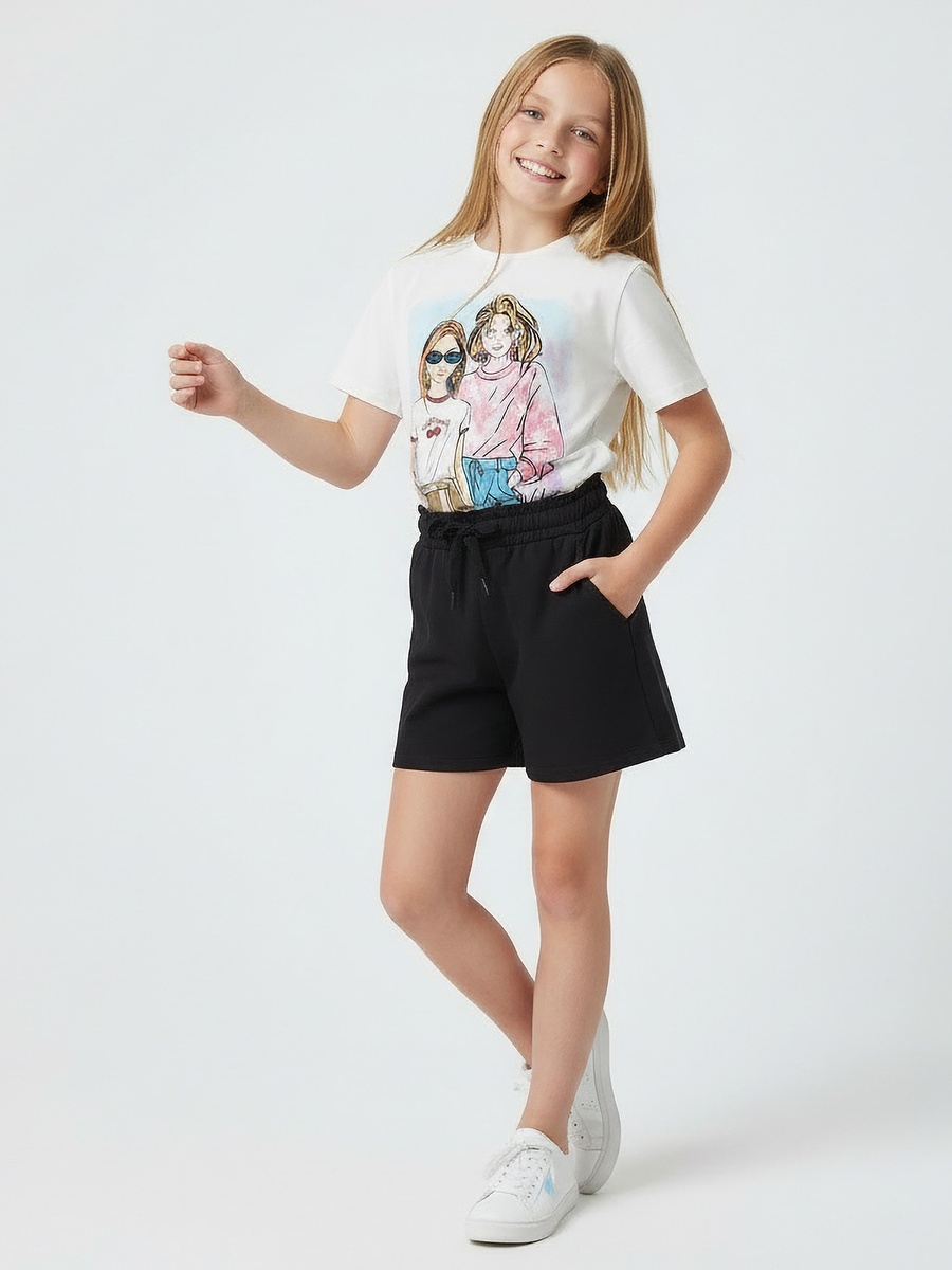 Crew Neck Short Sleeve T-Shirt with Graphic Print