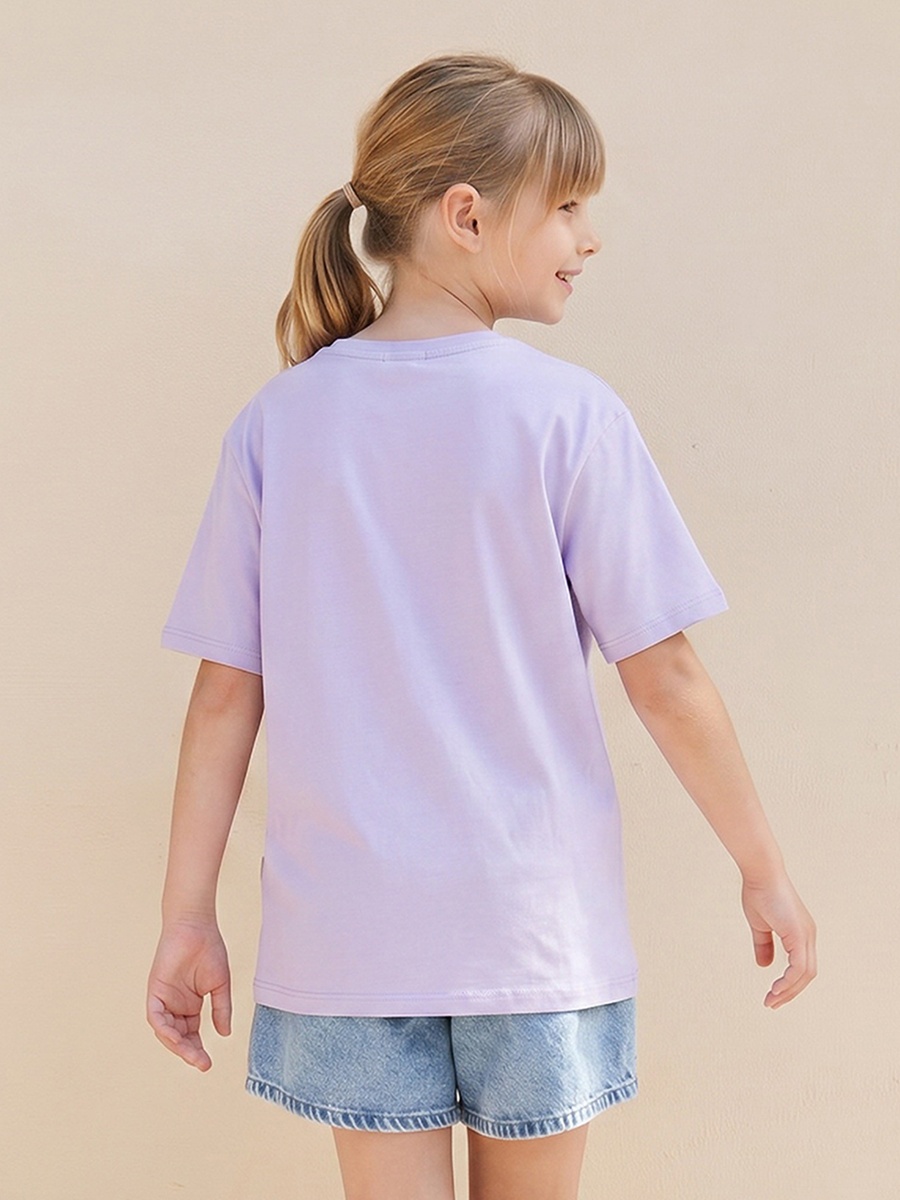 Crew Neck Short Sleeves T-Shirt with Minnie Mouse Print
