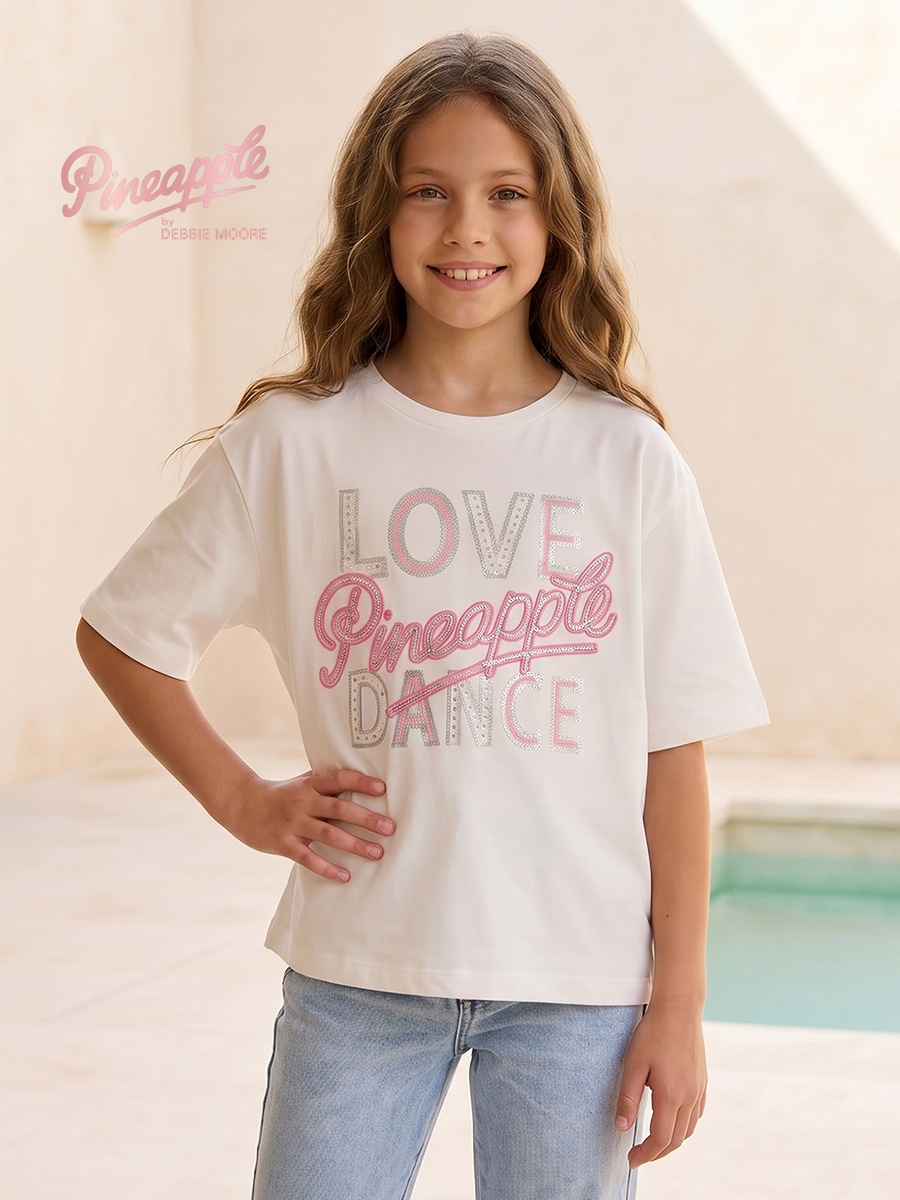 Round Neck Short Sleeves T-Shirt with Typographic Print