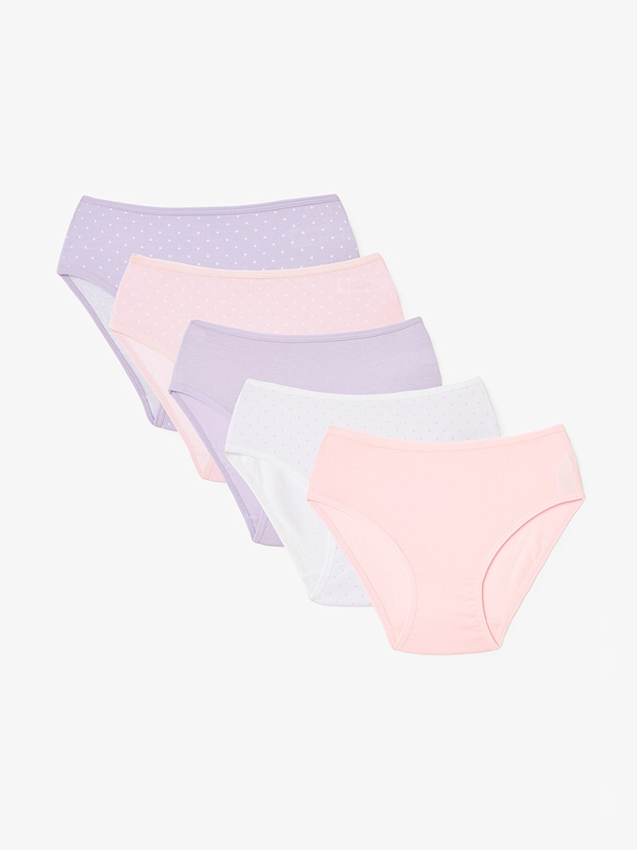 Pack of 5 - Girls Cotton Everyday Briefs
