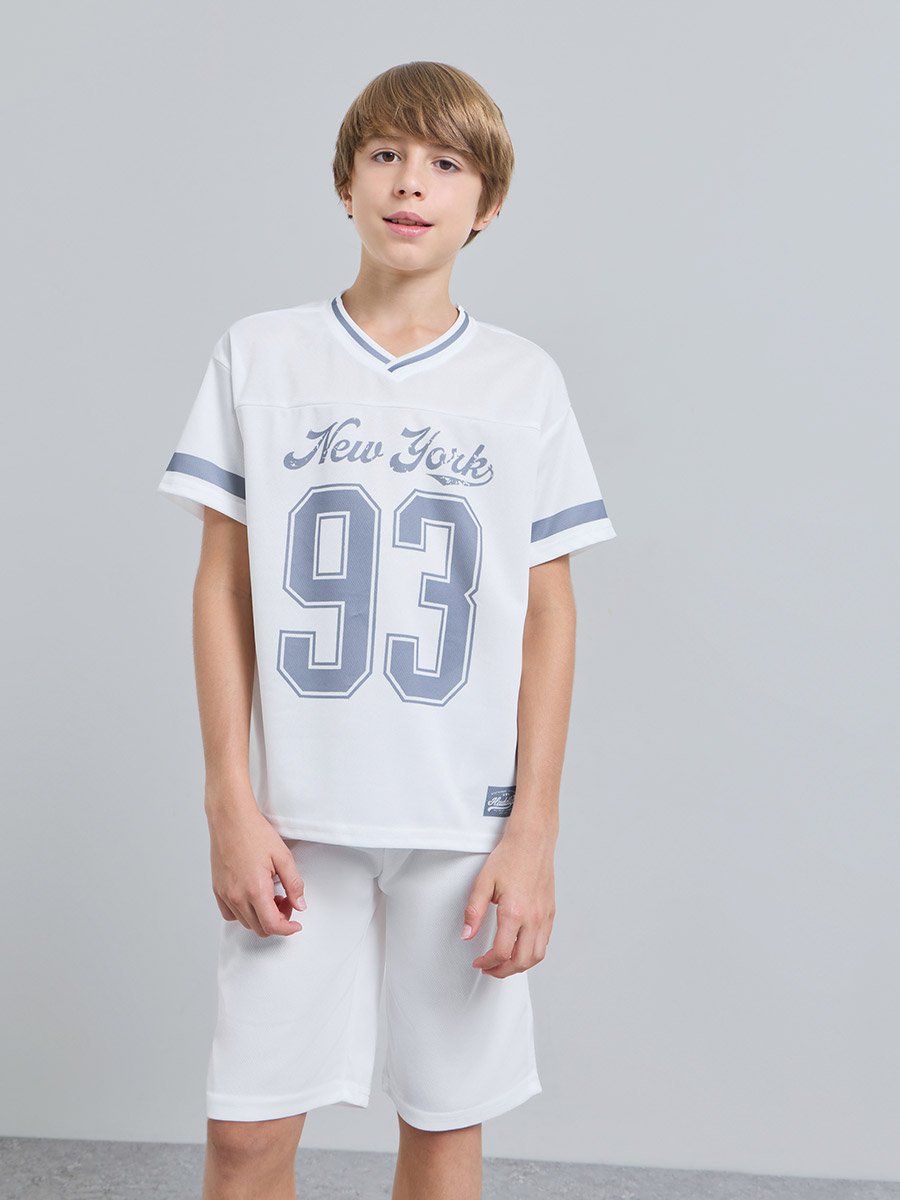 Teen Boys Graphic Print T-Shirt and Shorts Set