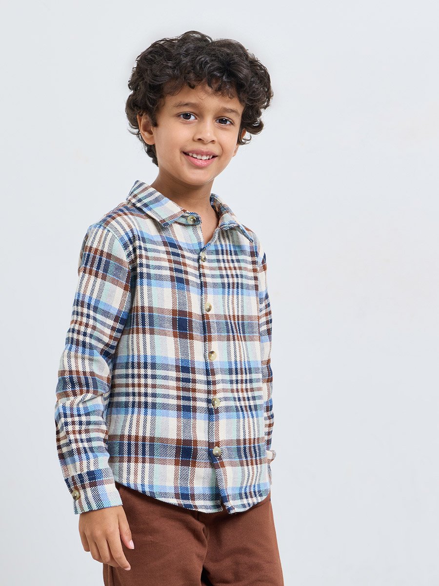 Boys Checked Long Sleeve Shirt