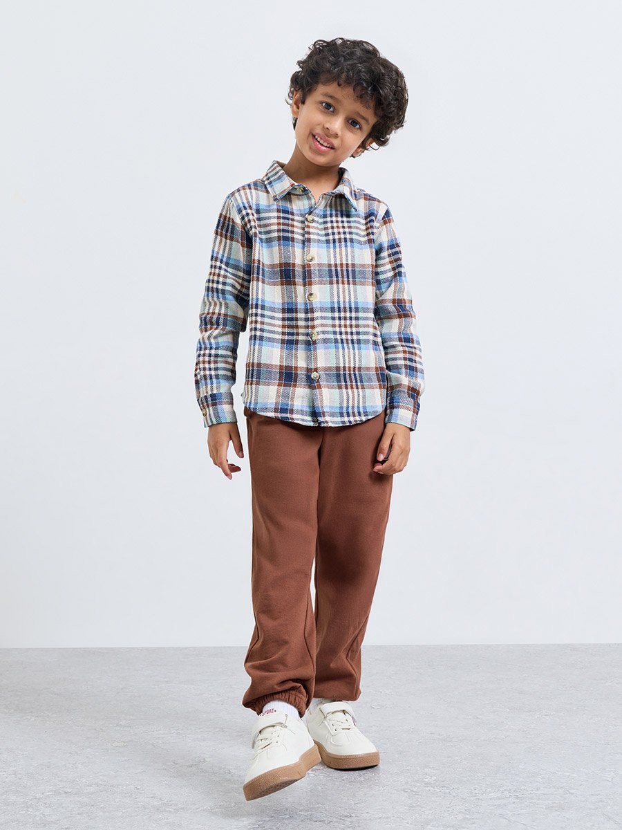 Boys Checked Long Sleeve Shirt