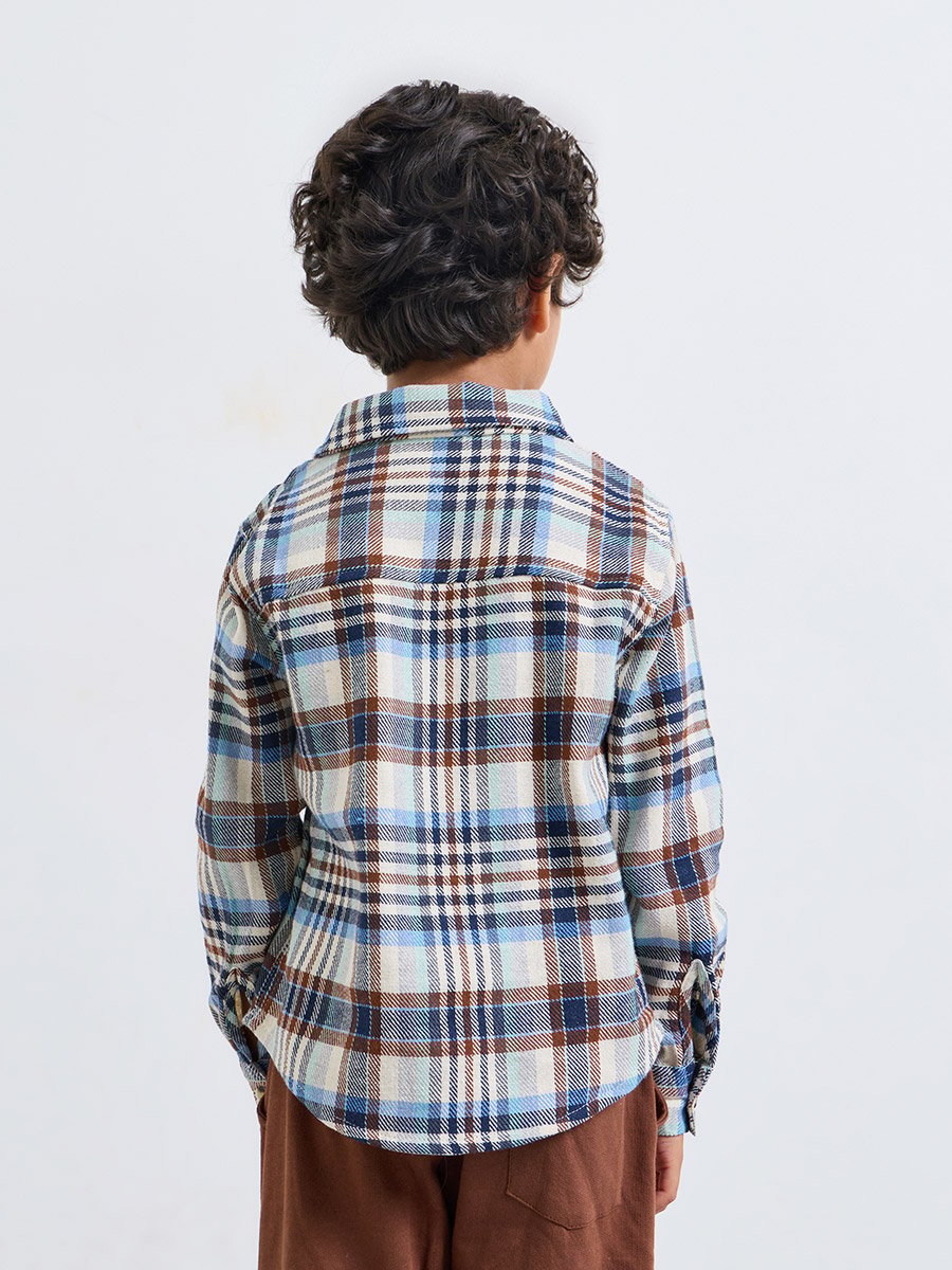 Boys Checked Long Sleeve Shirt