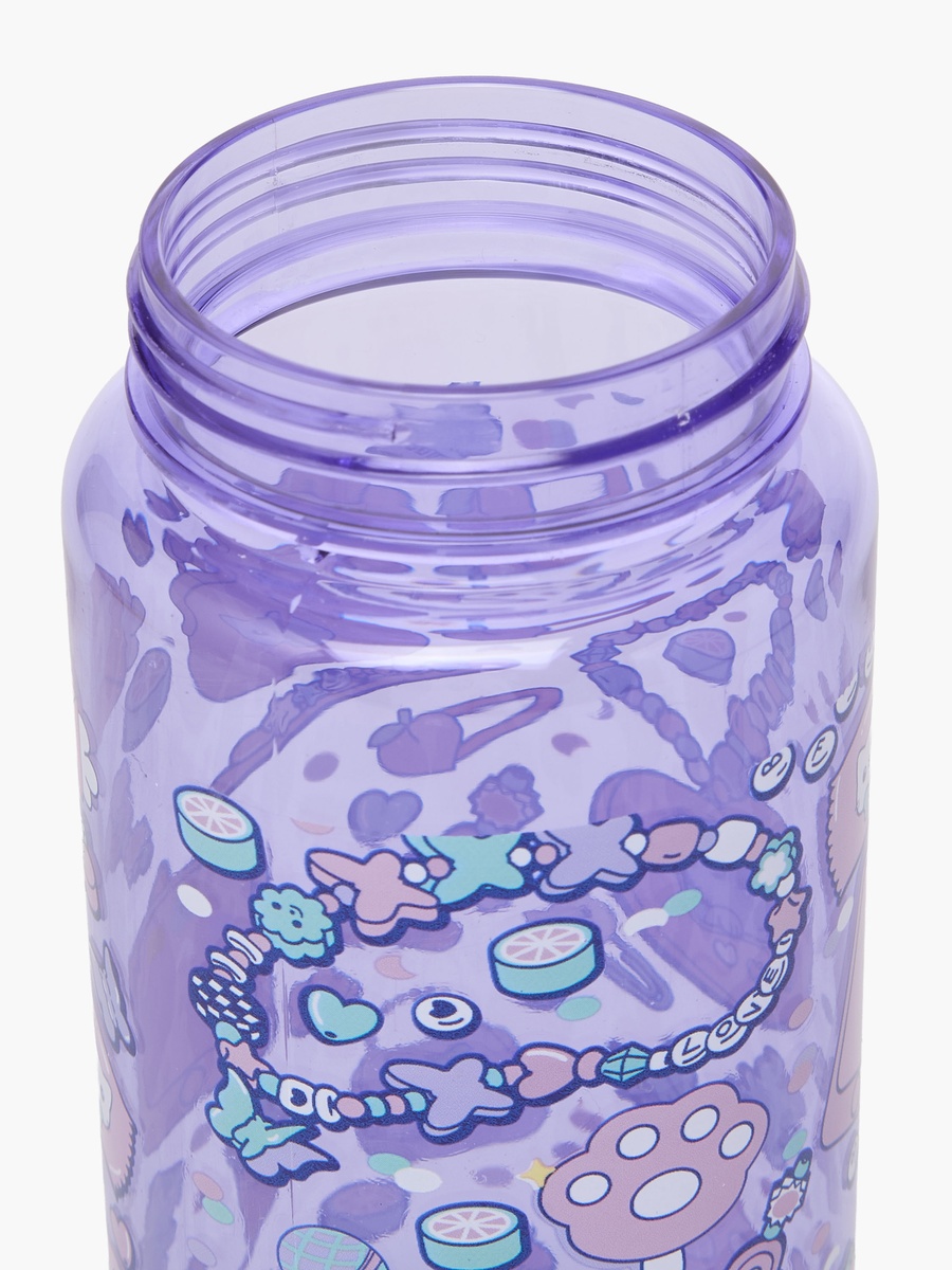 Cat Print Water Bottle with Flip Spout and Handle - 750 ml