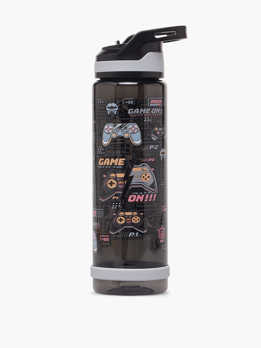 Game Print Water Bottle with Flip Spout and Handle - 750 ml