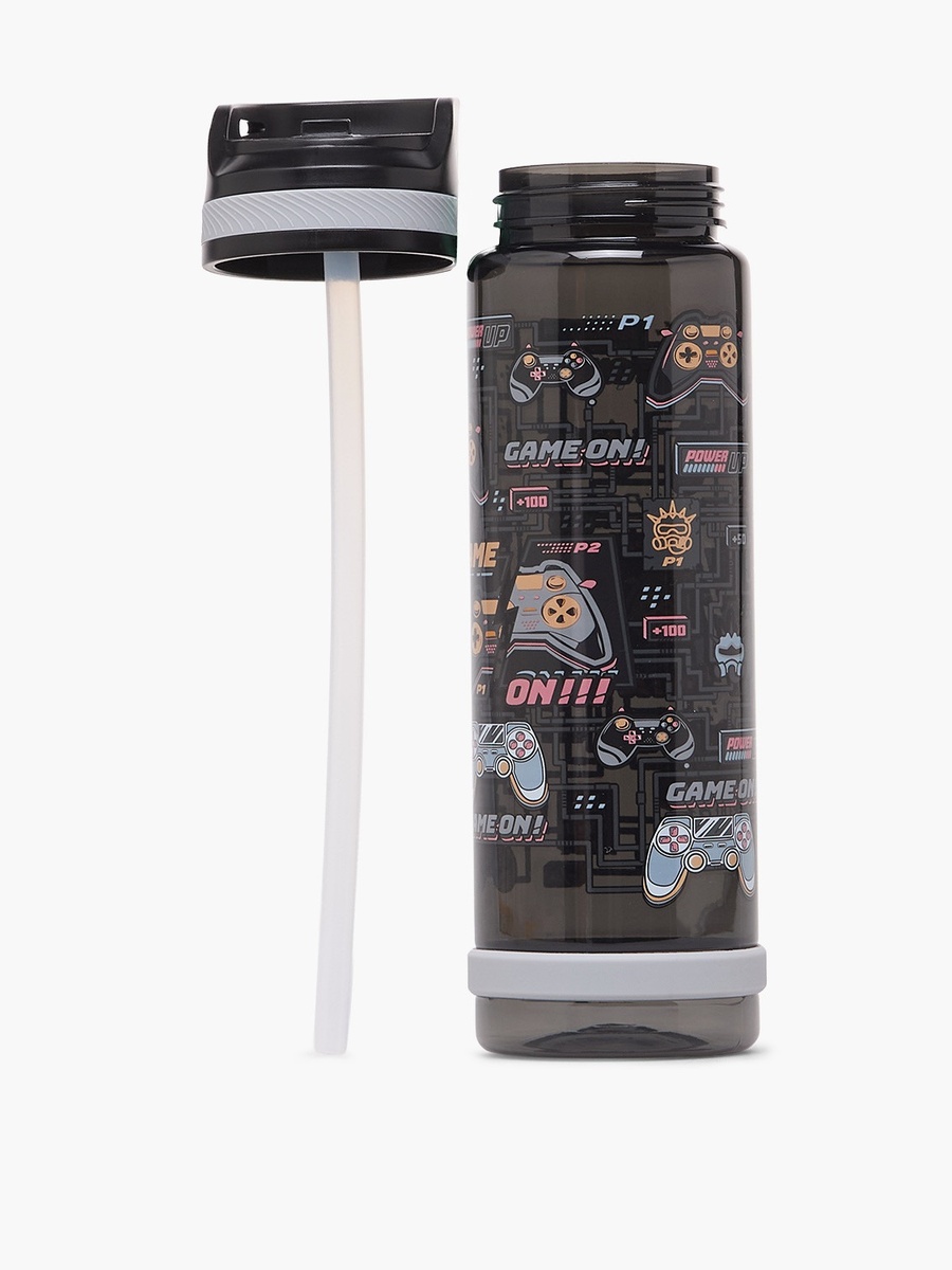 Game Print Water Bottle with Flip Spout and Handle - 750 ml
