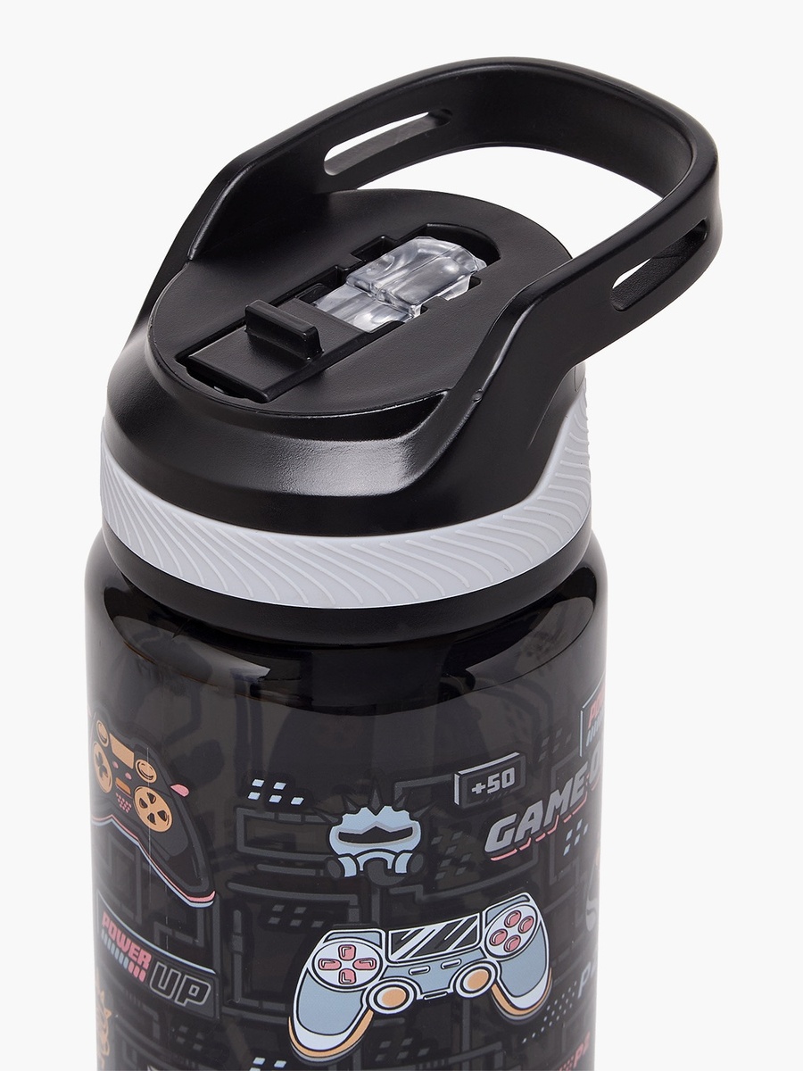 Game Print Water Bottle with Flip Spout and Handle - 750 ml