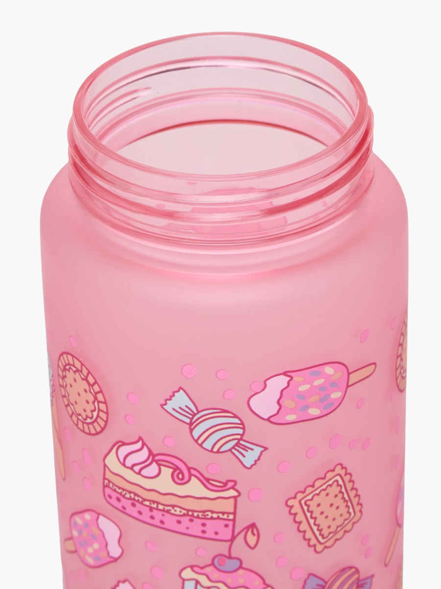 Dessert Print Water Bottle with Flip Spout and Strap Handle - 750 ml