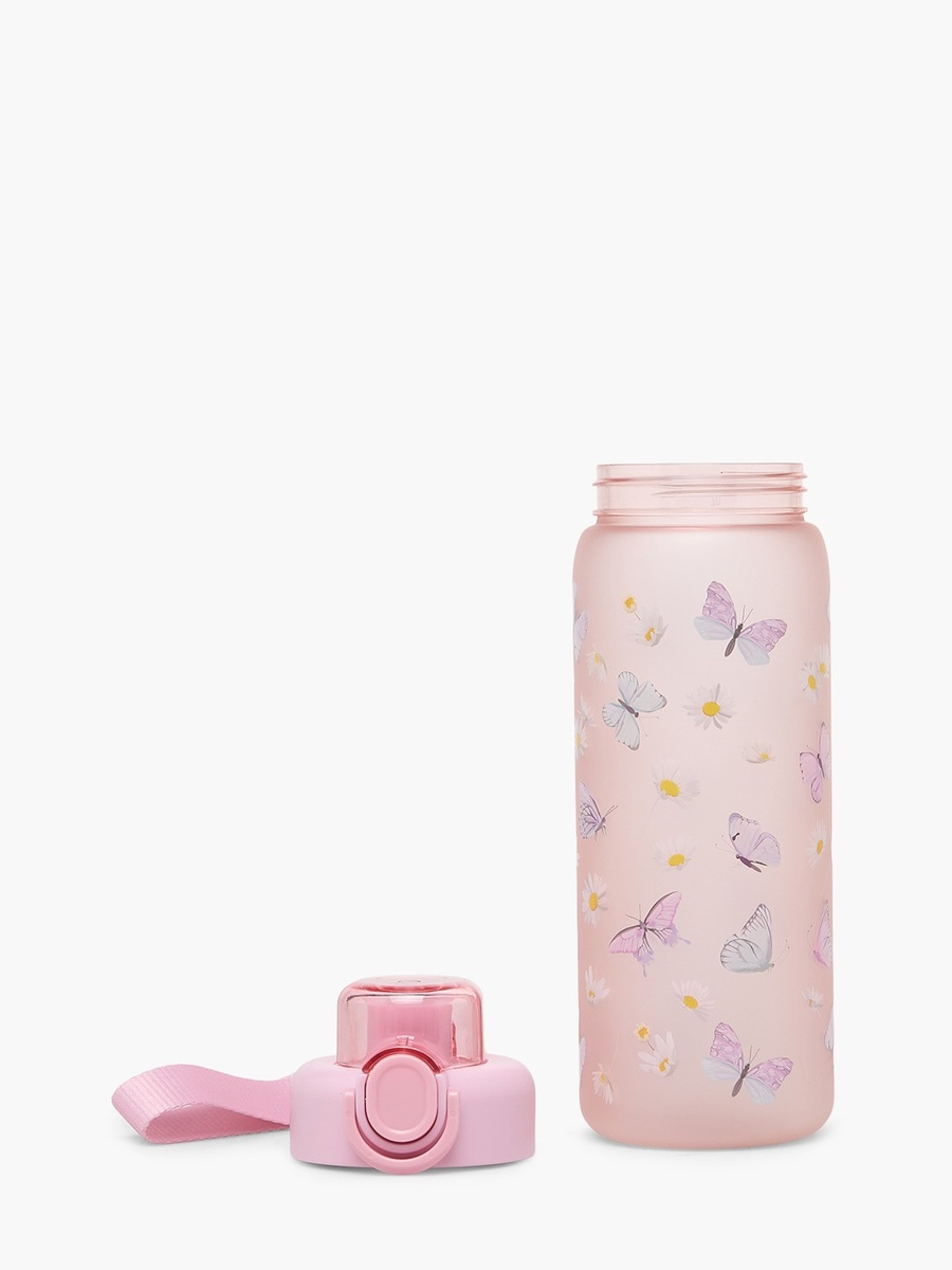 Butterfly Print Water Bottle with Spout and Flip Lid - 750 ml