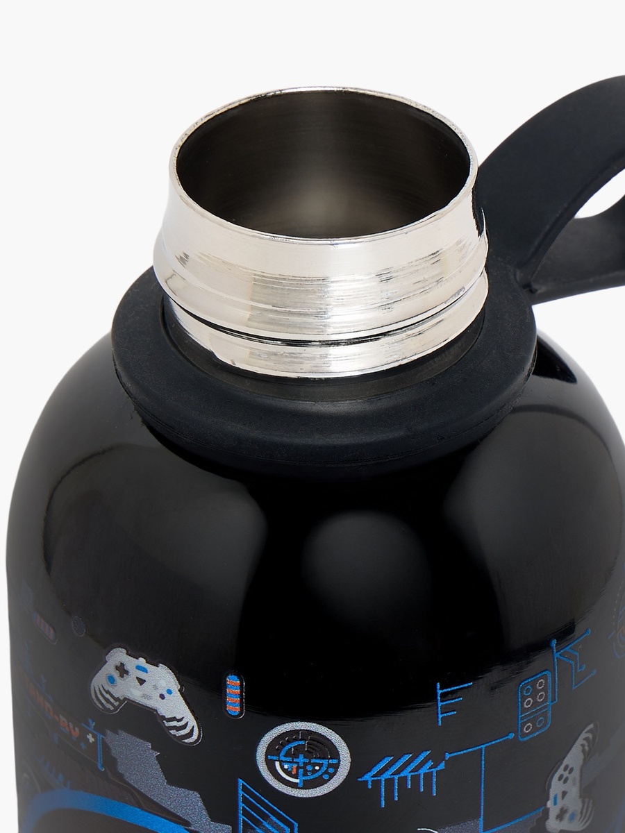 Gamer Print Stainless Steel Water Bottle with Carry Loop - 500 ml