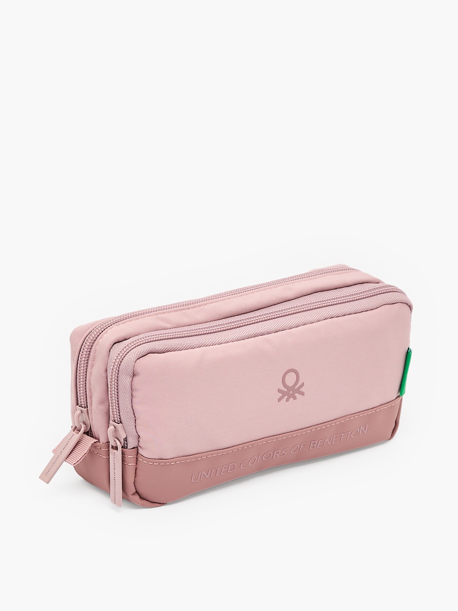 Colourblock Pencil Pouch with 2 Compartments