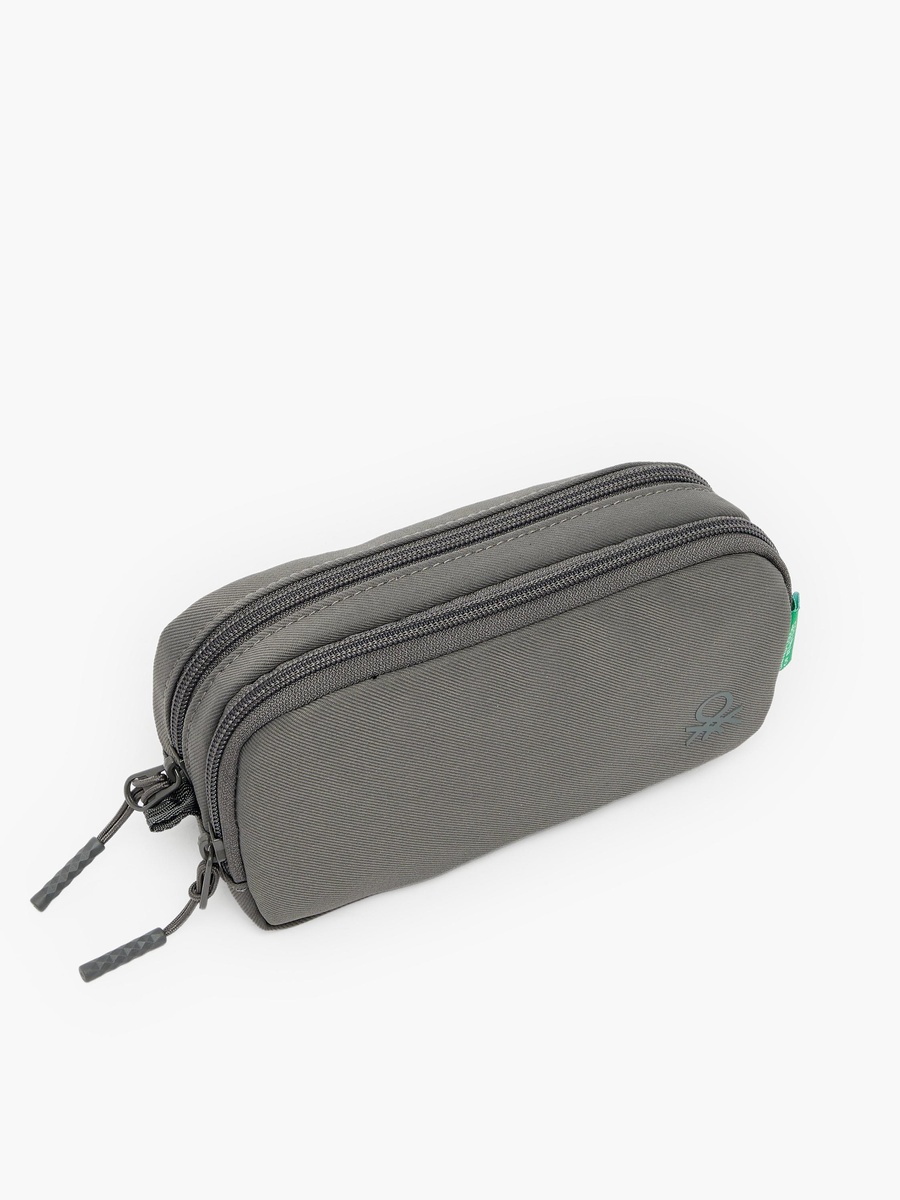 Solid Pencil Pouch with 2 Compartments