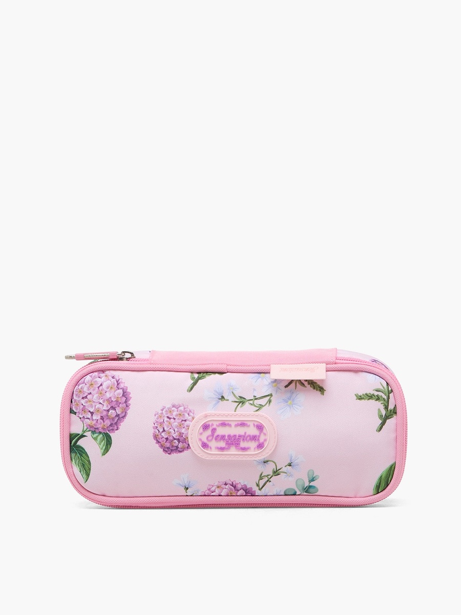 Floral Print Pencil Pouch with Zip Closure