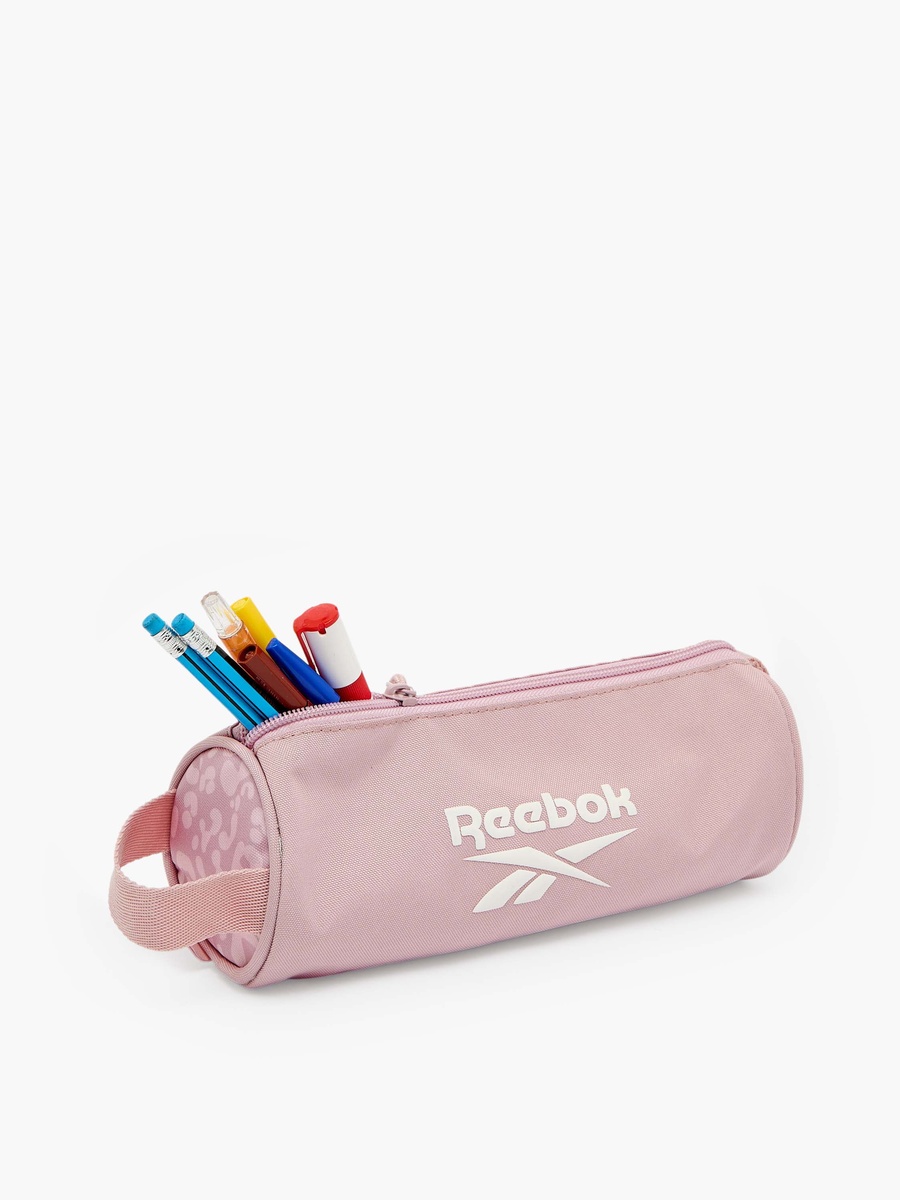 Logo Print Pencil Pouch with Zip Closure