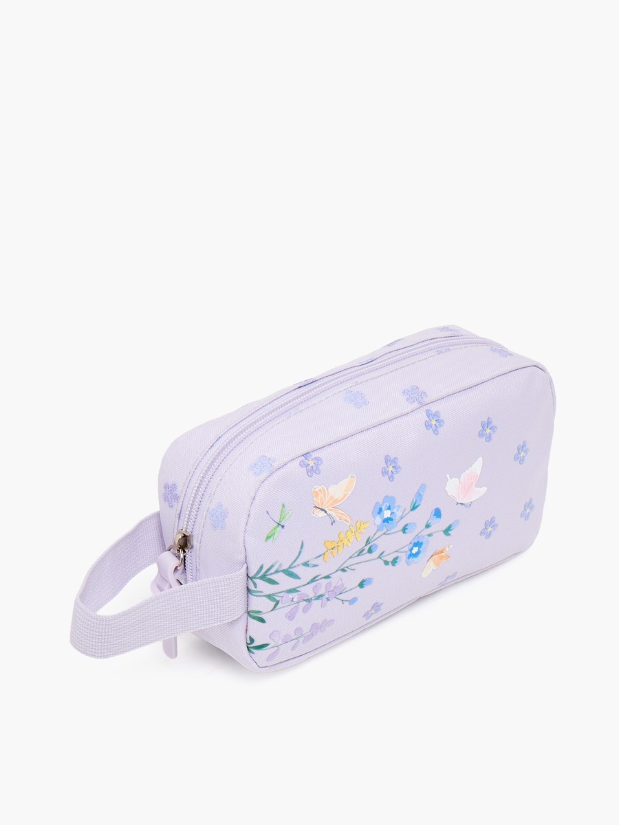 Floral Print Pencil Pouch with Zip Closure