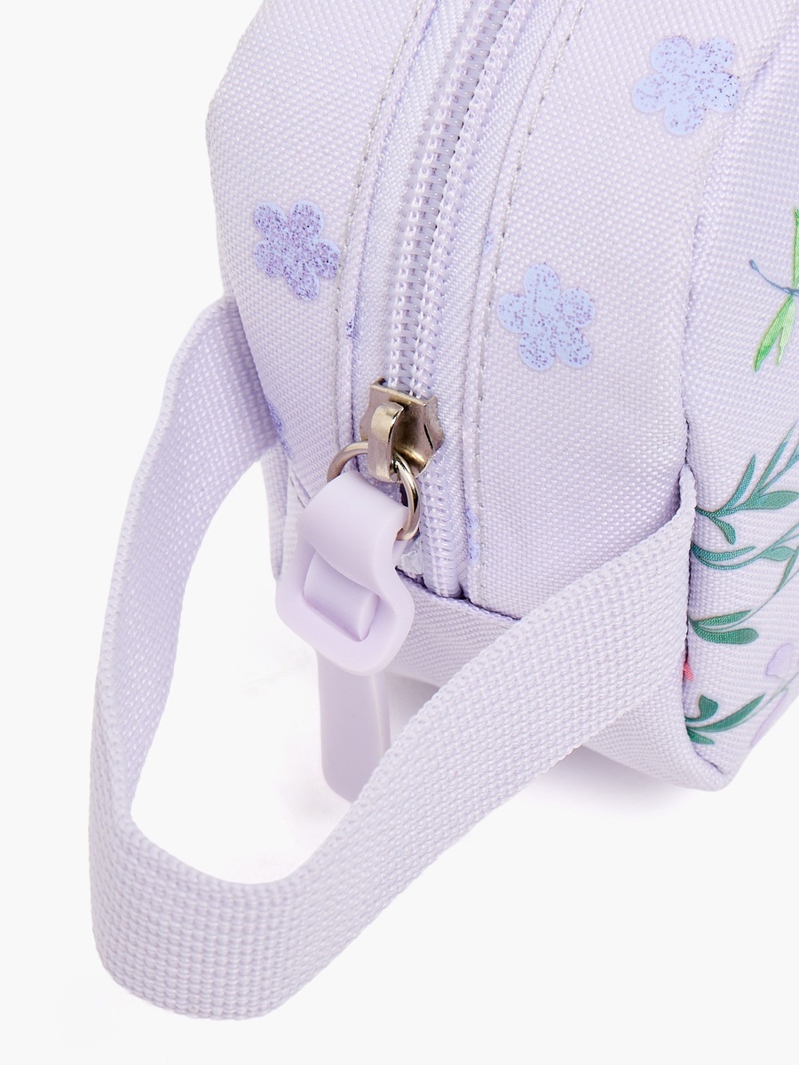 Floral Print Pencil Pouch with Zip Closure