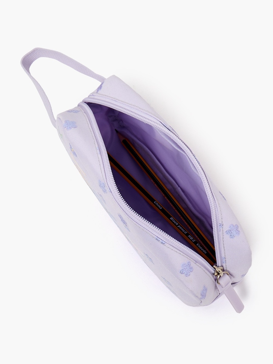Floral Print Pencil Pouch with Zip Closure