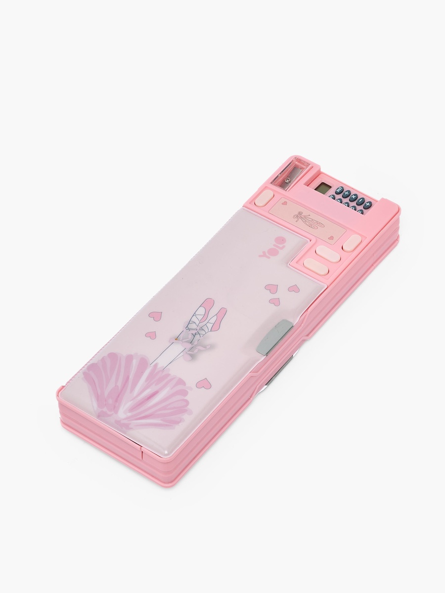 Ballerina Print Pencil Case with 2 Compartments