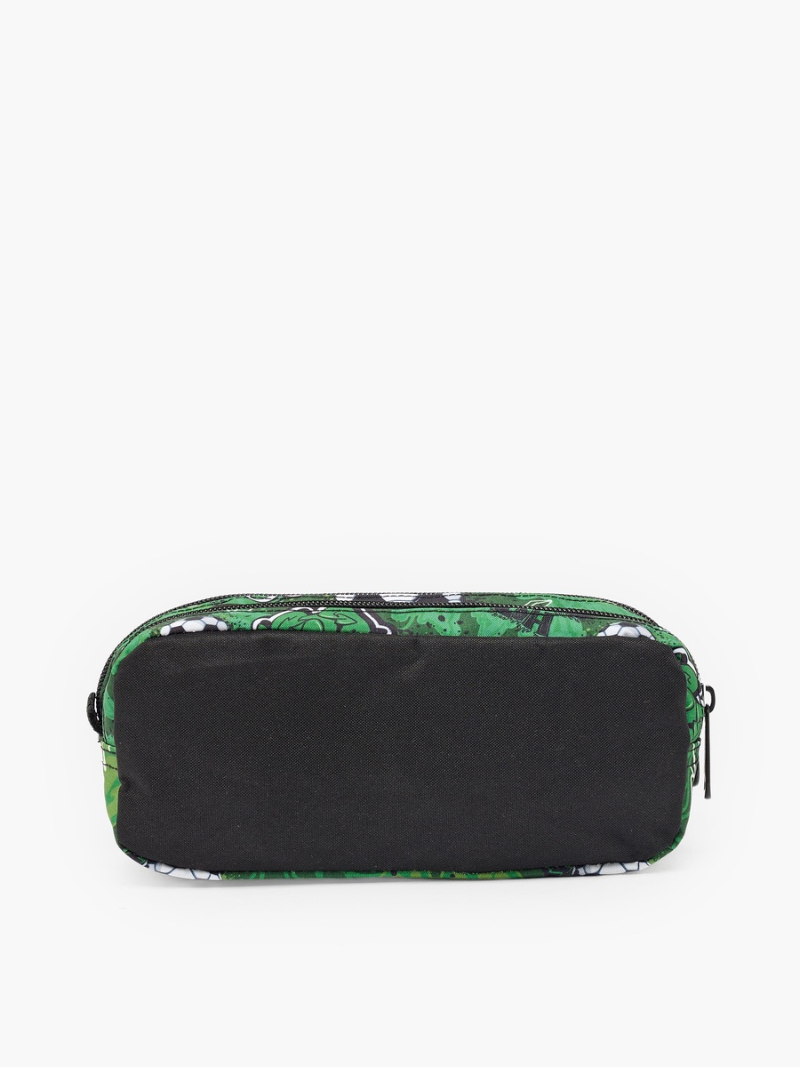 Football Print Pencil Pouch with 2 Compartments