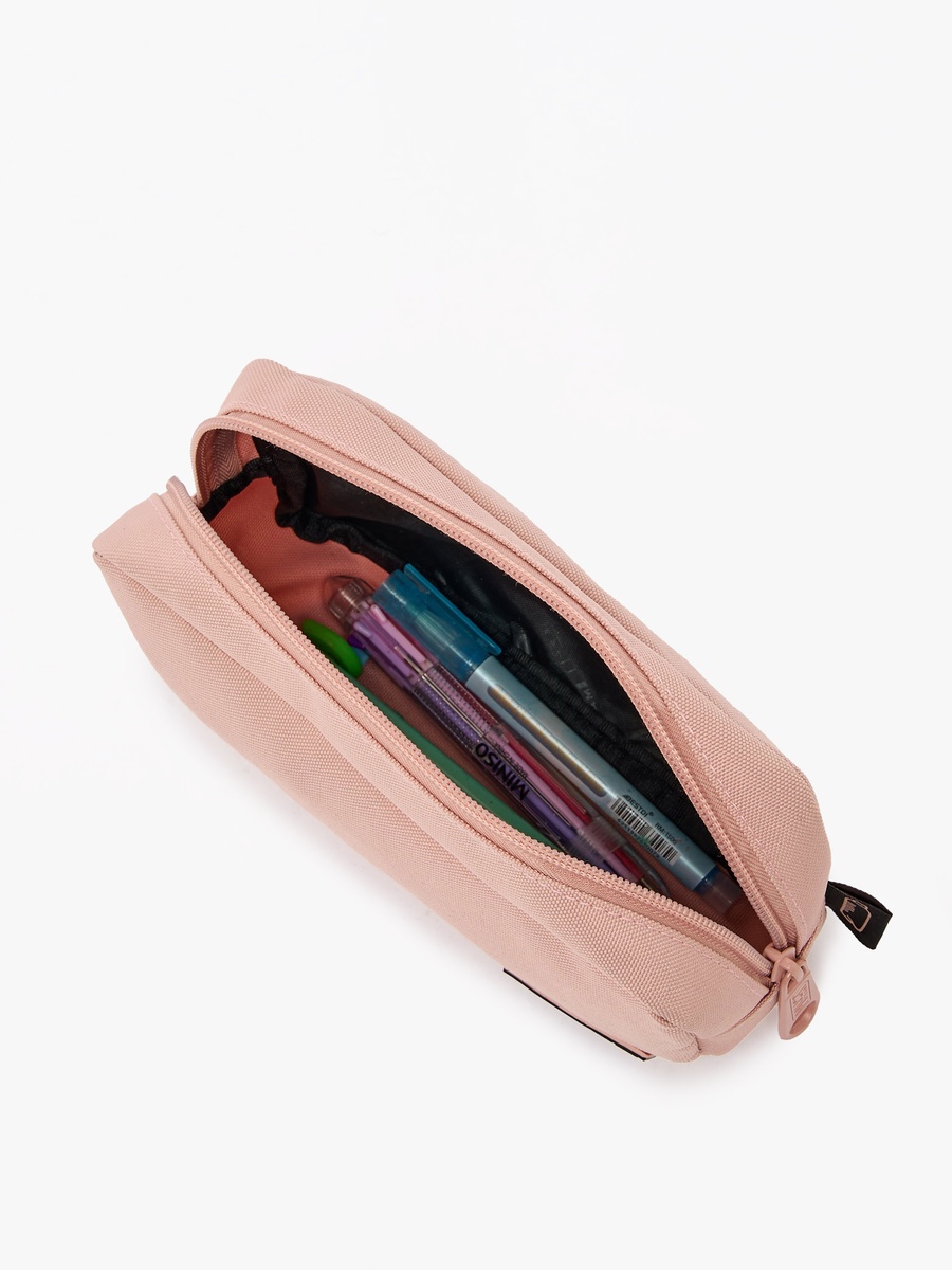 Solid Pencil Pouch with Zip Closure
