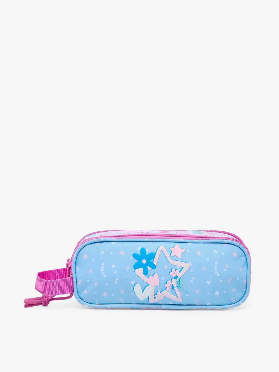 Safta Star Print Pencil Pouch with 2 Compartments