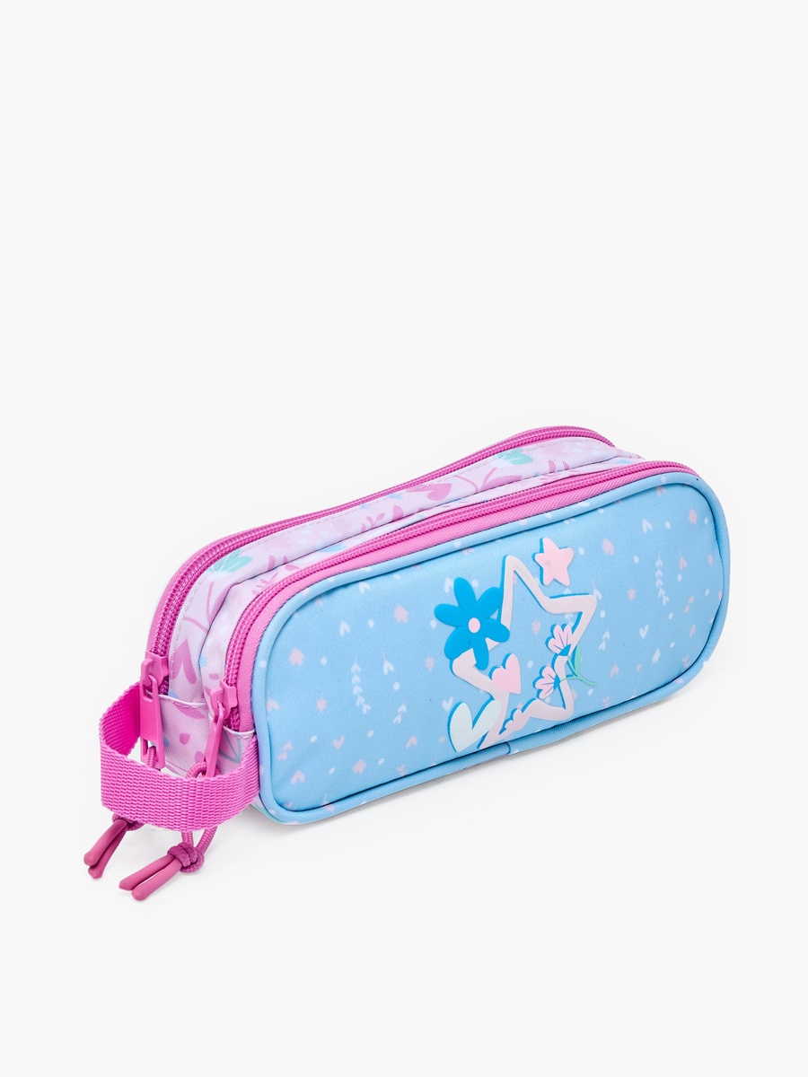Safta Star Print Pencil Pouch with 2 Compartments