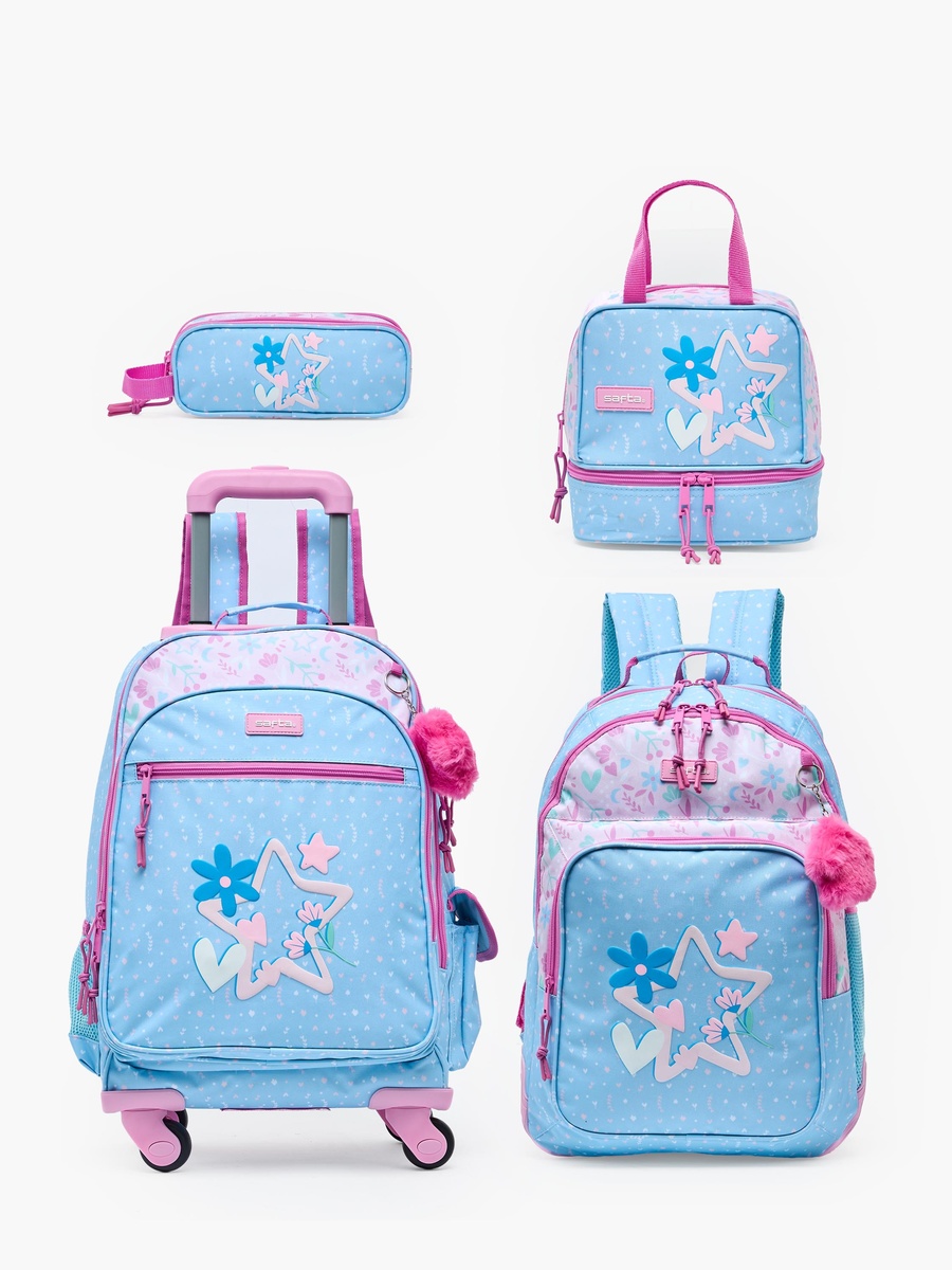 Safta Star Print Pencil Pouch with 2 Compartments