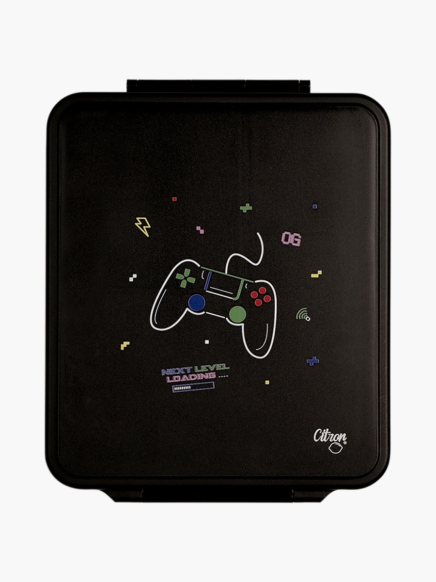 Gaming 4-Compartment Lunch Box with Food Jar - 1900 ml