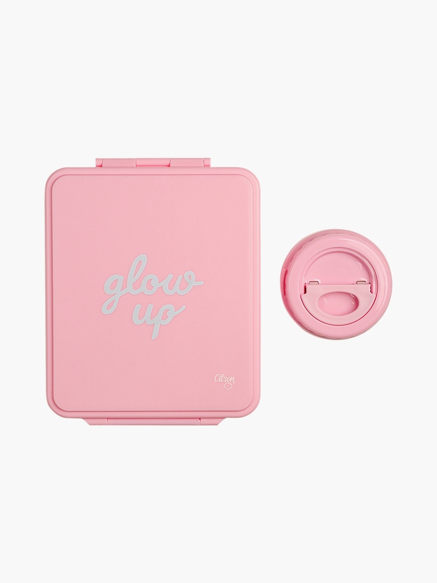 Glow Up 4-Compartment Lunch Box with Food Jar - 1900 ml