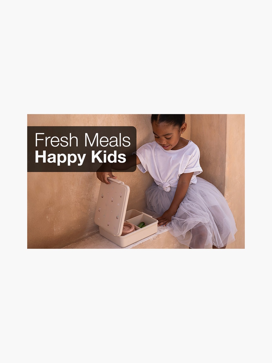 Glow Up 4-Compartment Lunch Box with Food Jar - 1900 ml