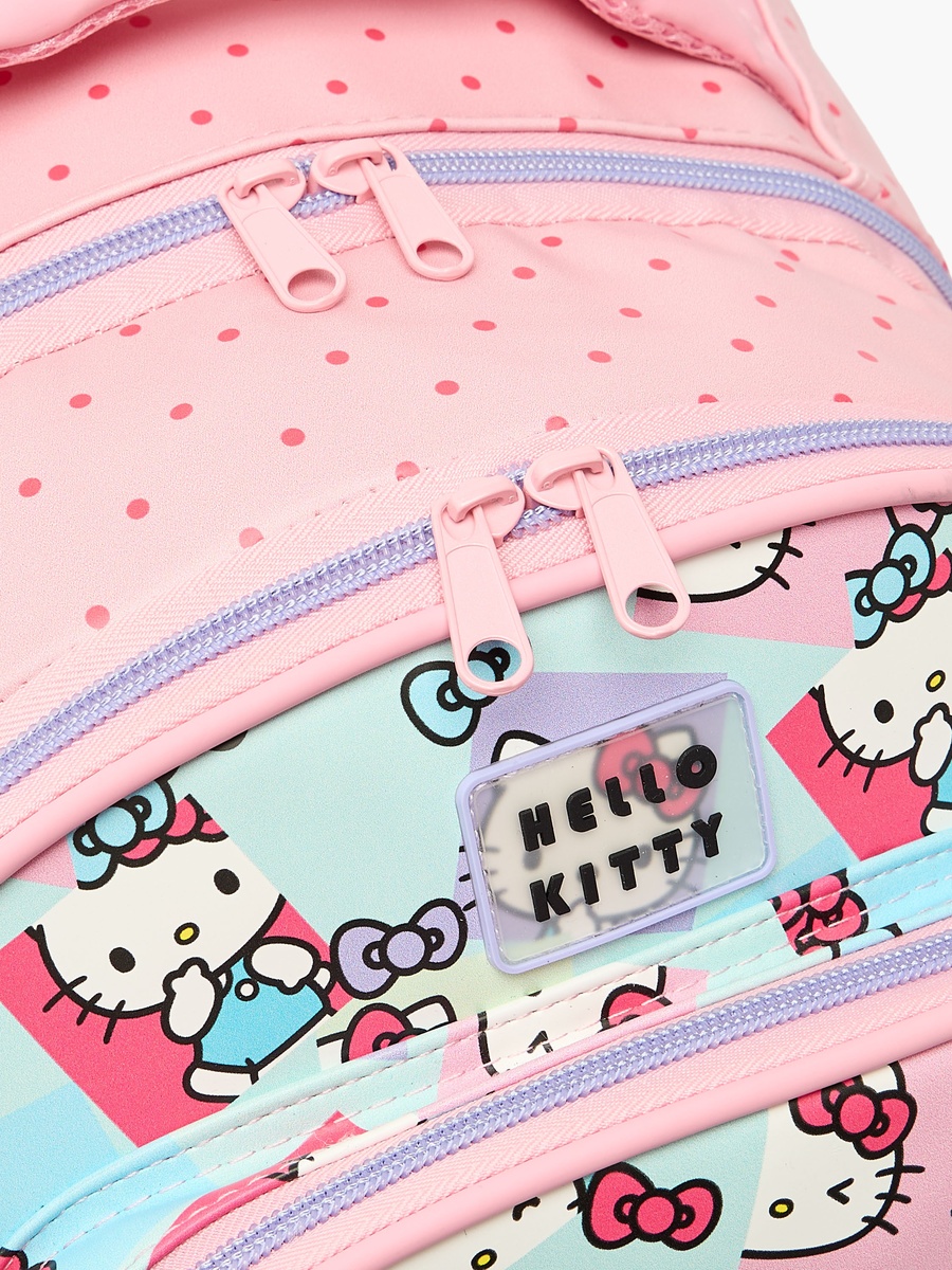 Girls Printed Trolley Backpack with Retractable Handle - 18 inch