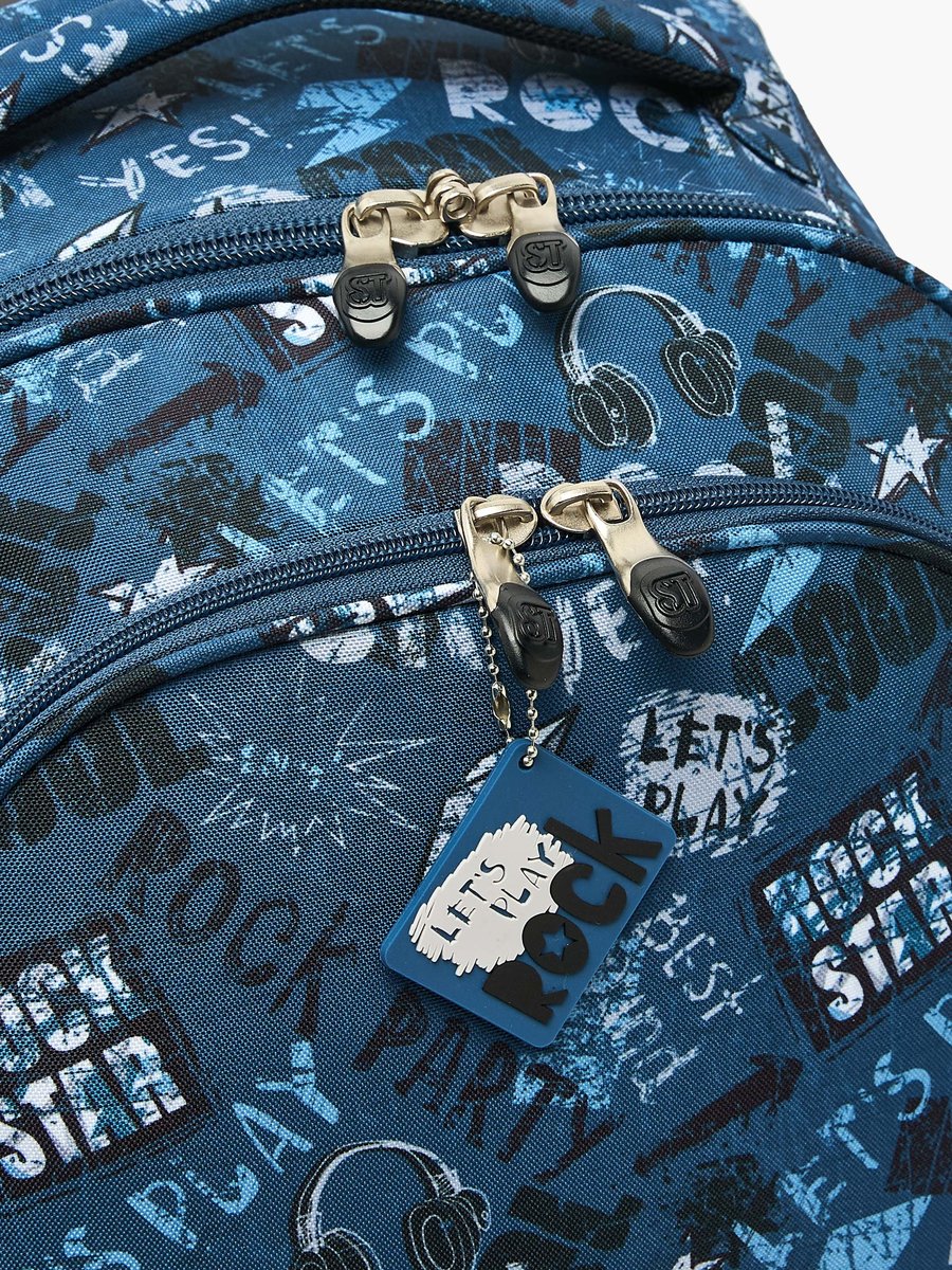 Graffiti Print Trolley Bag with Retractable Handle - 18 inch