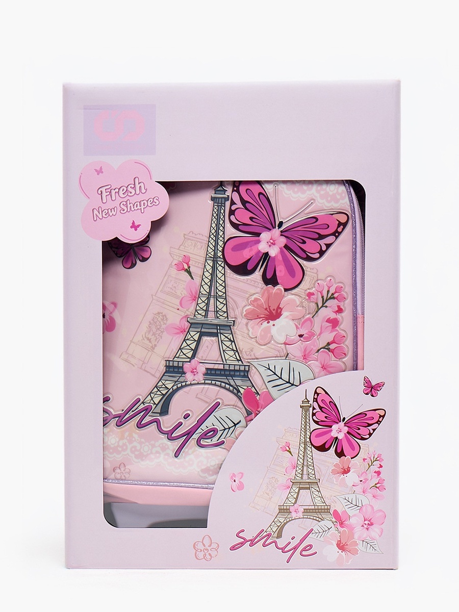 Paris Print 5-Piece School Trolley Bag Set with Lunch Box -16 inch
