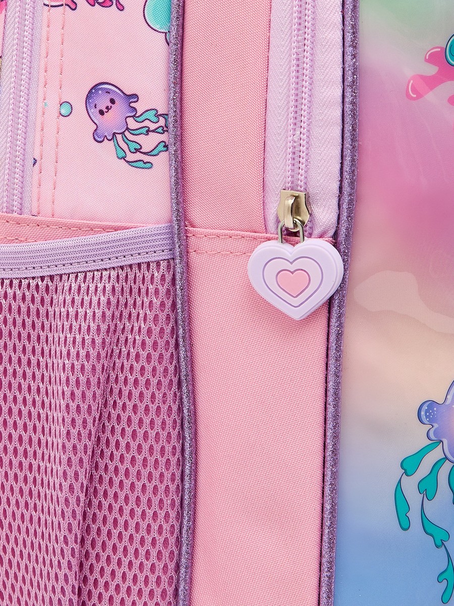 Mermaid 5-Piece School Trolley Bag Set with Lunch Box - 16 inch