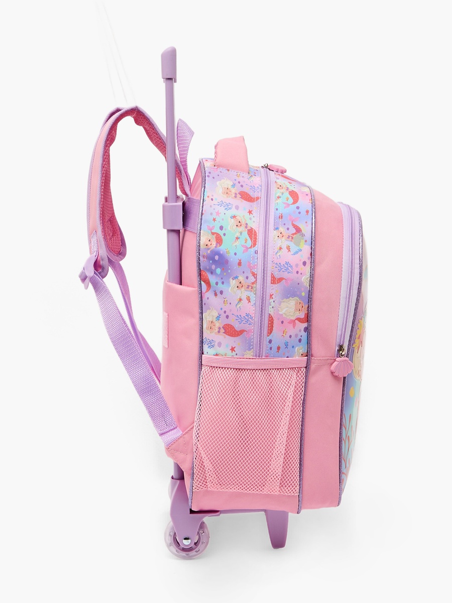 Mermaid 5-Piece School Trolley Bag Set with Lunch Box - 16 inch