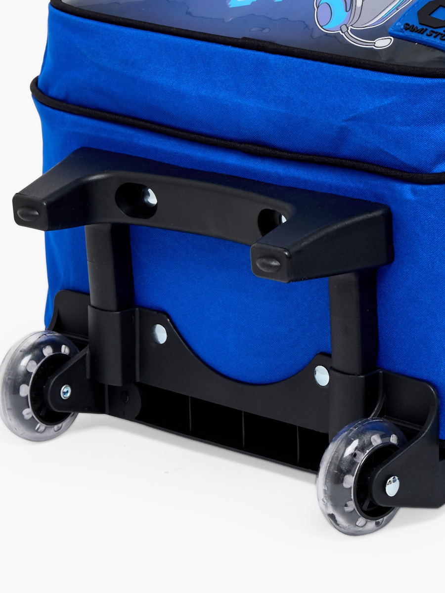 Game Print 5-Piece School Trolley Bag Set with Lunch Bag - 16 inch