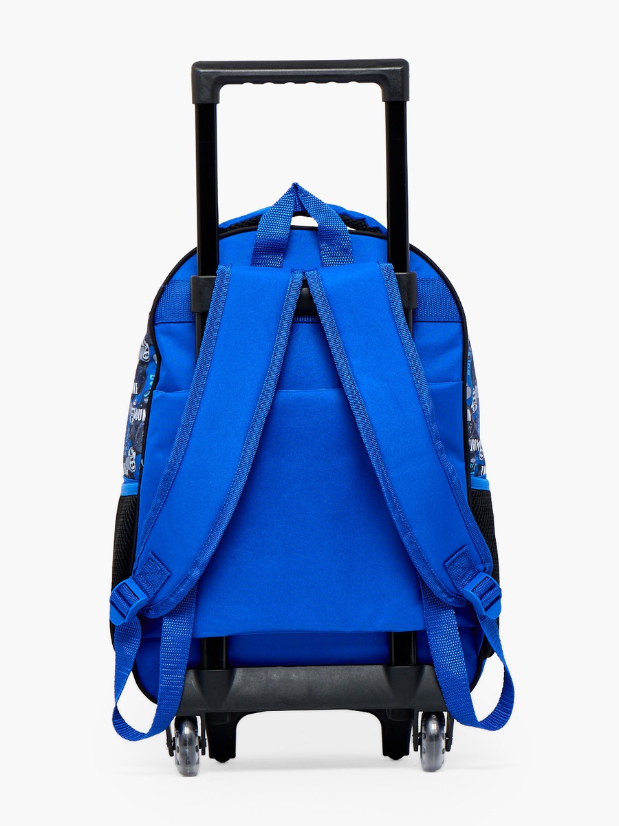 Game Print 5-Piece School Trolley Bag Set with Lunch Bag - 16 inch