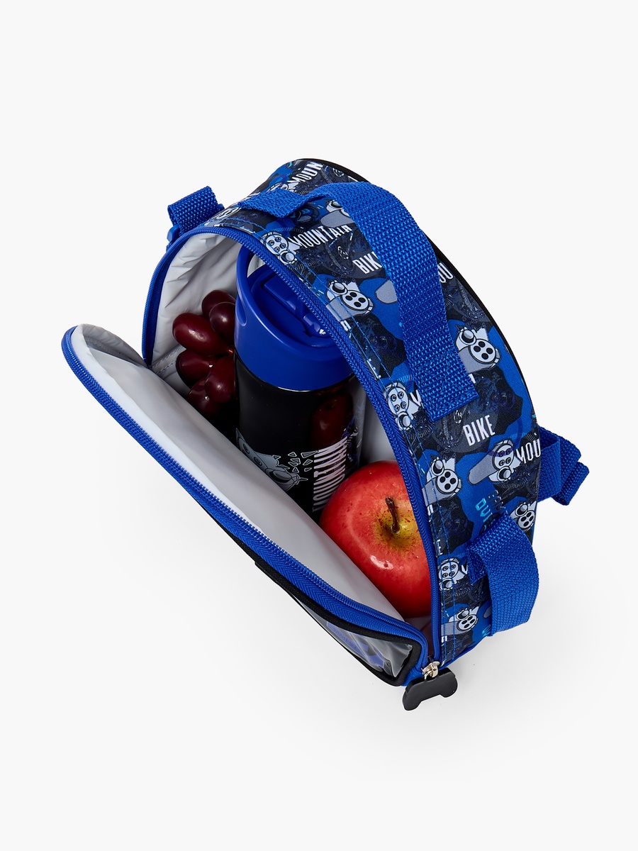 Game Print 5-Piece School Trolley Bag Set with Lunch Bag - 16 inch