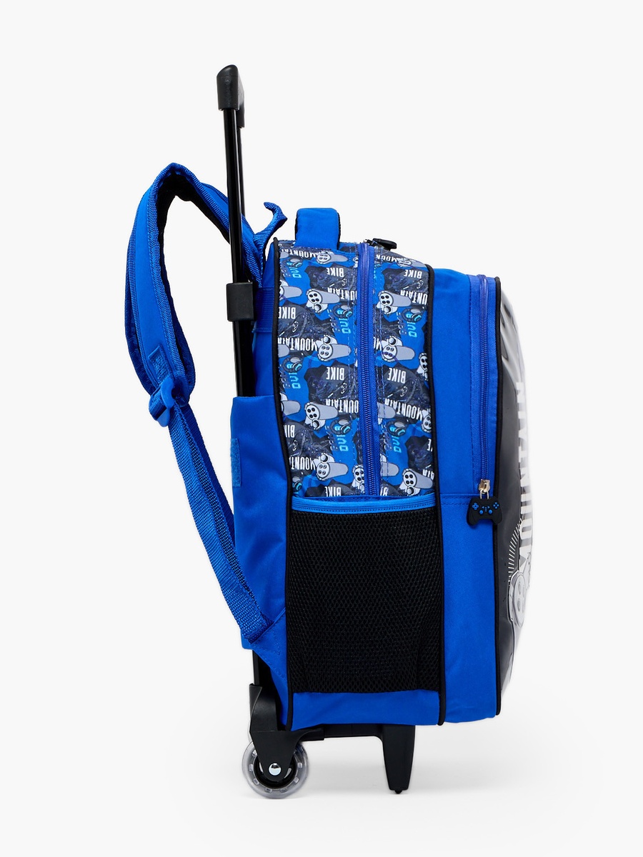 Game Print 5-Piece School Trolley Bag Set with Lunch Bag - 16 inch